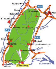 Schwarzwald-Karte Küssaberg