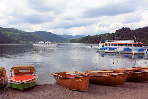 Anlegestelle der Boote am Titisee