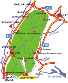 Schwarzwald-Karte Lauchringen