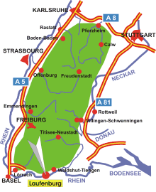 Schwarzwald-Karte Laufenburg