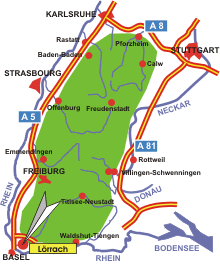 Schwarzwald-Karte Lörrach