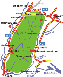 Schwarzwald-Karte Malsch