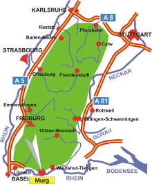 Schwarzwald-Karte Murg