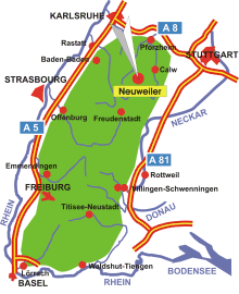 Schwarzwald-Karte Neuweiler