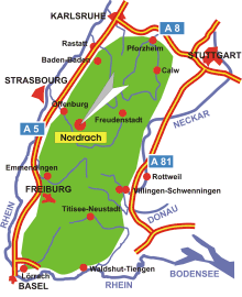 Schwarzwald-Karte Nordrach