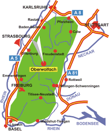 Schwarzwald-Karte Oberwolfach
