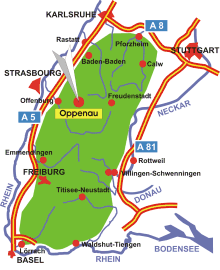 Schwarzwald-Karte Oppenau