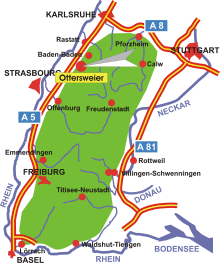 Schwarzwald-Karte Ottersweier