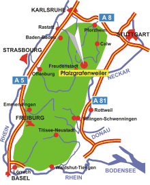 Schwarzwald-Karte Pfalzgrafenweiler