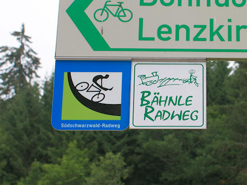 Wegweiser Bähnle-Radweg