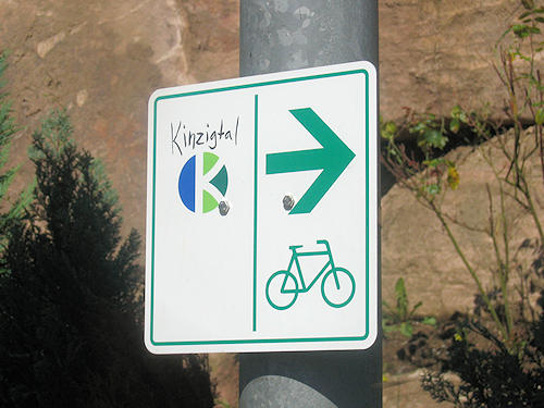 Wegweiser Kinzigtal-Radweg
