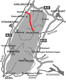 Karte Murgtal-Radweg