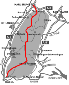 Karte Schwarzwald-Radweg