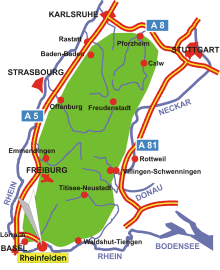 Schwarzwald-Karte Rheinfelden