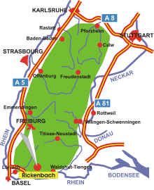 Schwarzwald-Karte Rickenbach