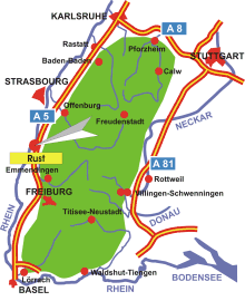 Schwarzwald-Karte Rust