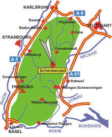 Schwarzwald-Karte Schenkenzell