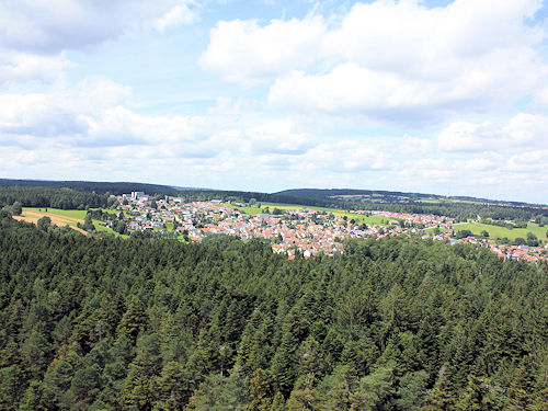 Blick vom Aussichtsturm auf Schömberg