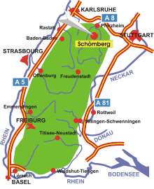 Schwarzwald-Karte Schömberg