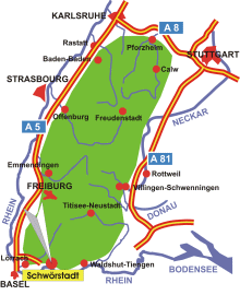 Schwarzwald-Karte Schwörstadt