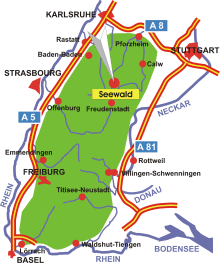 Schwarzwald-Karte Seewald