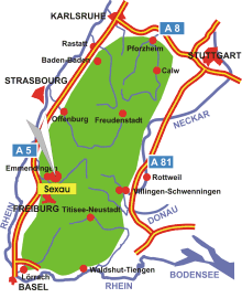 Schwarzwald-Karte Sexau