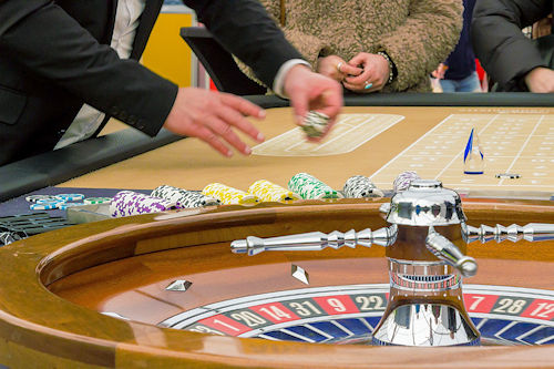 Ein Roulette-Tisch in einer Spielbank
