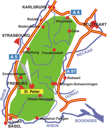 Schwarzwald-Karte St. Peter
