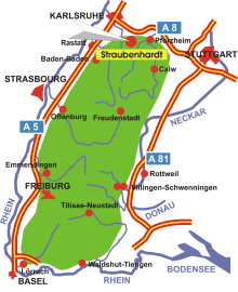 Schwarzwald-Karte Straubenhardt