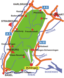 Schwarzwald-Karte Stühlingen