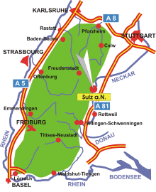 Schwarzwald-Karte Sulz am Neckar