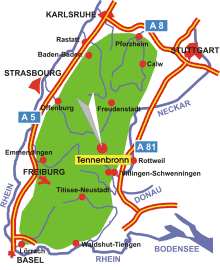 Schwarzwald-Karte Tennenbronn