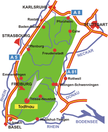 Schwarzwald-Karte Todtnau
