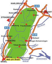 Schwarzwald-Karte Weil am Rhein