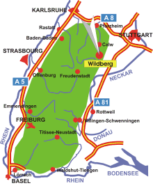 Schwarzwald-Karte Wildberg