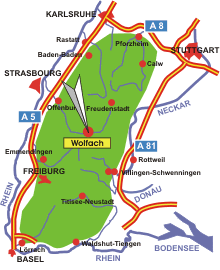 Schwarzwald-Karte Wolfach