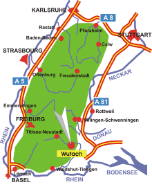 Schwarzwald-Karte Wutach