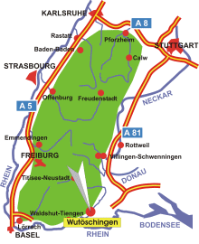Schwarzwald-Karte Wutöschingen